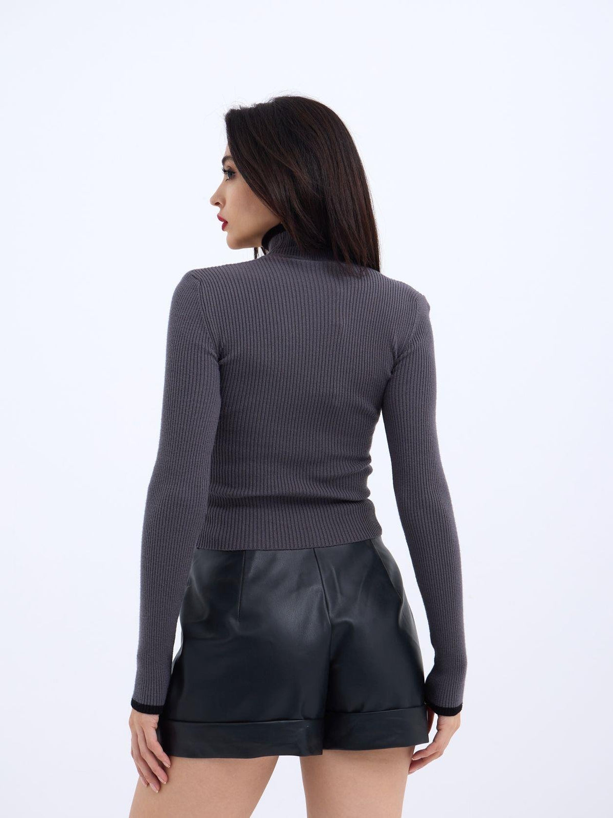 42251 TRİKO BALIKÇI FİTİLLİ KAZAK-ANTRASİT-SİYAH