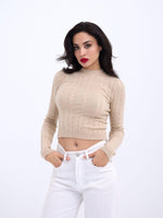42491 STRICKWAREN KURZER PULLOVER-NERZ