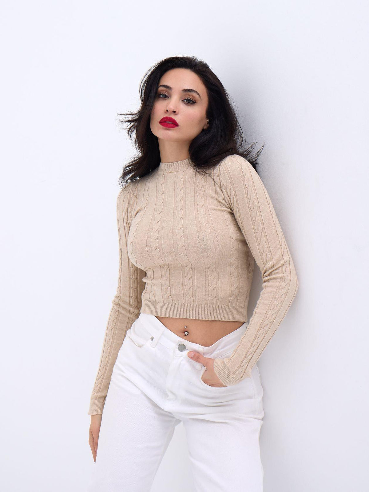 42491 STRICKWAREN KURZER PULLOVER-NERZ