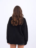 43141 STRICKWAREN HALBSCHILDKRÖTE SALASH PULLOVER-SCHWARZ