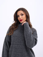 43141 STRICKWAREN HALBTURTLENKER SALASI PULLOVER-ANTHRAZIT