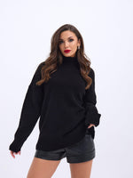 43141 STRICKWAREN HALBSCHILDKRÖTE SALASH PULLOVER-SCHWARZ