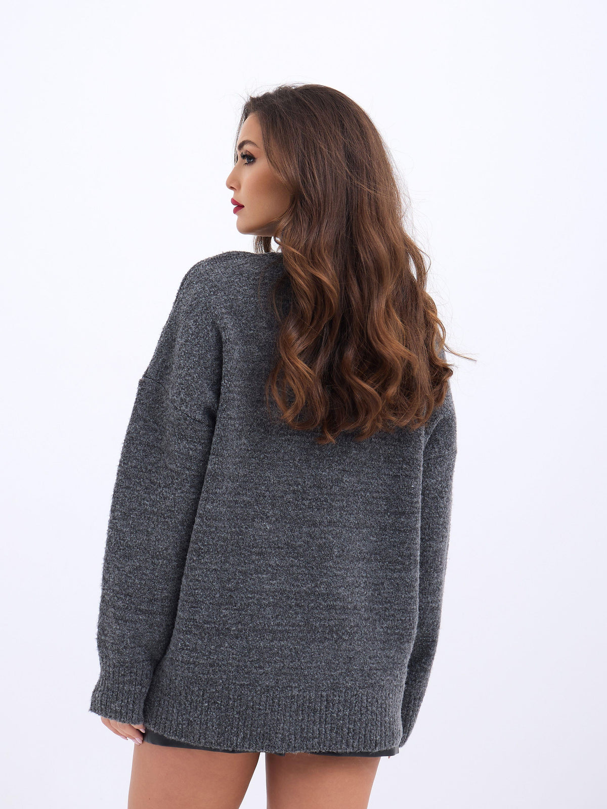 43141 STRICKWAREN HALBTURTLENKER SALASI PULLOVER-ANTHRAZIT