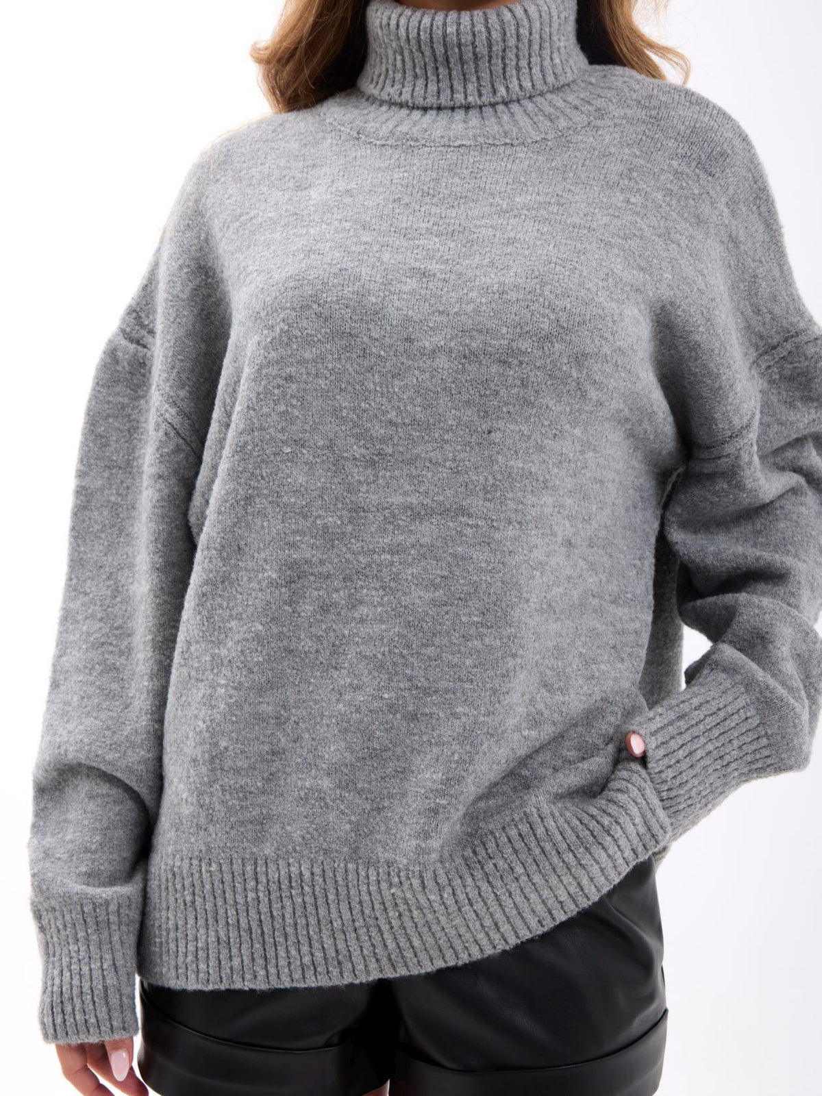 43151 STRICKWAREN FISHBEARER SALASH PULLOVER-GRAU