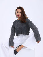 43191 STRICKWAREN KURZER PULLOVER-SCHWARZ
