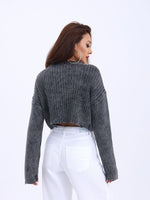 43191 STRICKWAREN KURZER PULLOVER-SCHWARZ