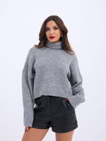 43211 TRİKO BALIKÇI KAZAK-GRİ