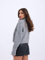 43211 TRİKO BALIKÇI KAZAK-GRİ