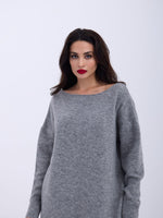 43221 STRICKWAREN RÜCKSEITE V SALASH PULLOVER-GRAU