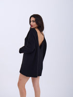 43221 STRICKWAREN RÜCKSEITE V SALASH PULLOVER-SCHWARZ