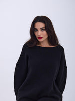 43221 STRICKWAREN RÜCKSEITE V SALASH PULLOVER-SCHWARZ