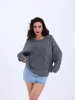 43271 STRICKWAREN SALASH HAARSTRICKPULLOVER-ANTHRAZIT