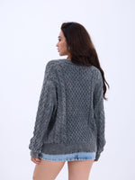 43271 STRICKWAREN SALASH HAARSTRICKPULLOVER-ANTHRAZIT