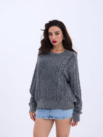 43271 STRICKWAREN SALASH HAARSTRICKPULLOVER-ANTHRAZIT