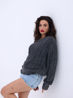 43271 STRICKWAREN SALASH HAARSTRICKPULLOVER-SCHWARZ