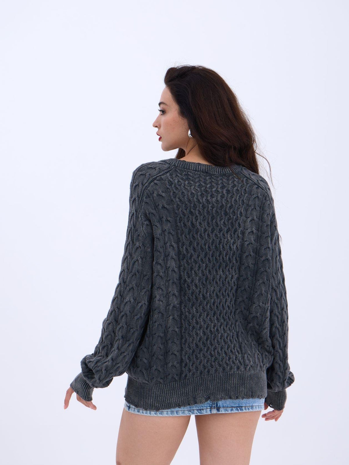 43271 STRICKWAREN SALASH HAARSTRICKPULLOVER-SCHWARZ