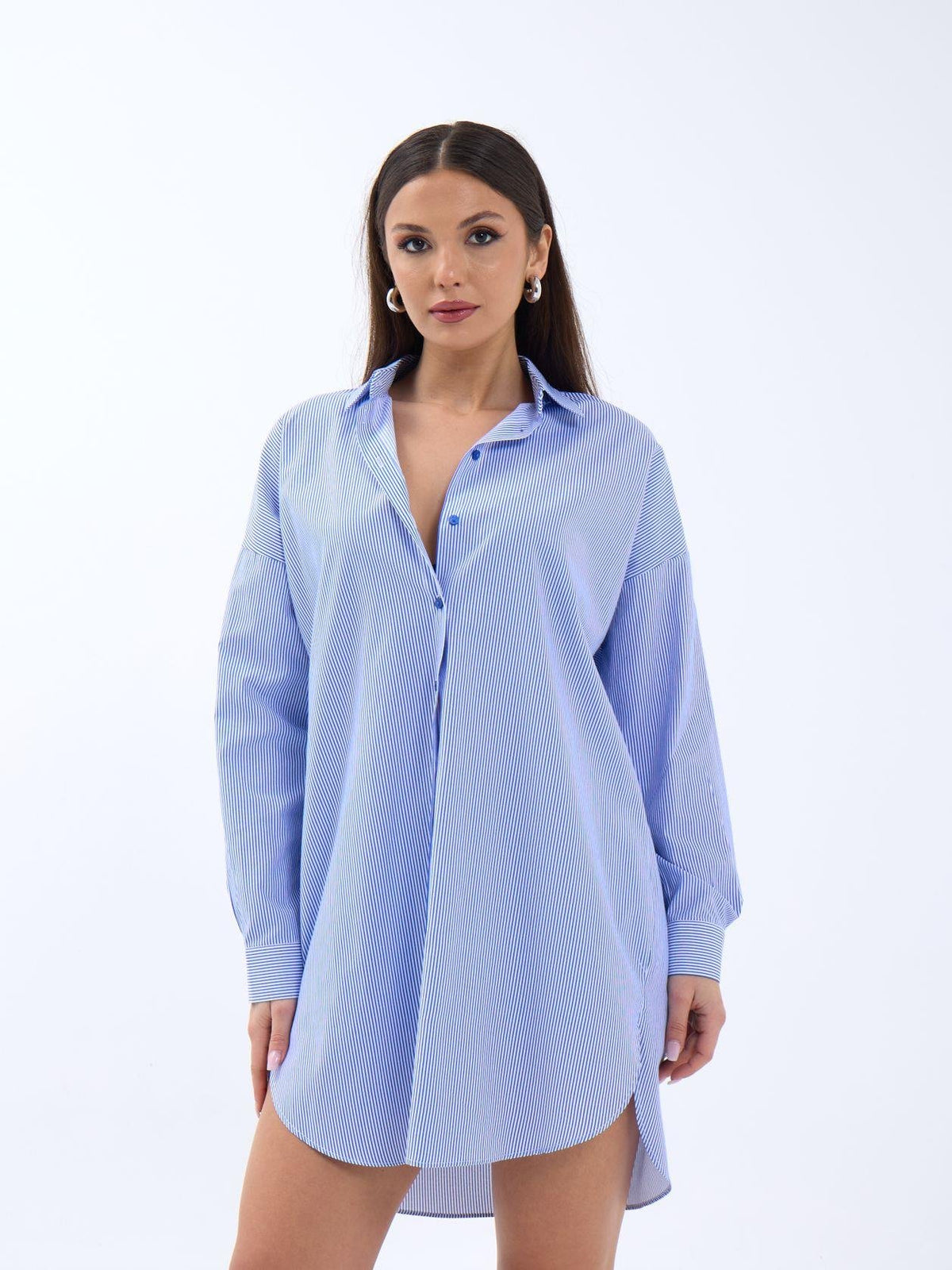 4474 HEMD-BLAU WEISS GESTREIFT