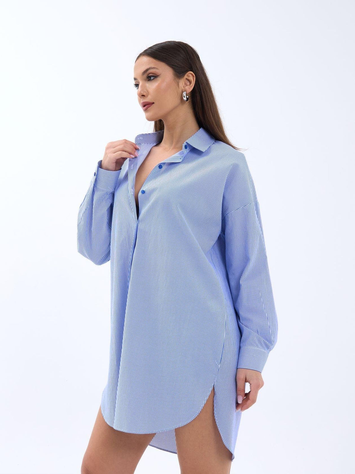 4474 HEMD-BLAU WEISS GESTREIFT