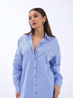 4474 HEMD-BLAU WEISS GESTREIFT