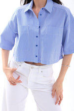 4873 HEMD-BLAU WEISS GESTREIFT