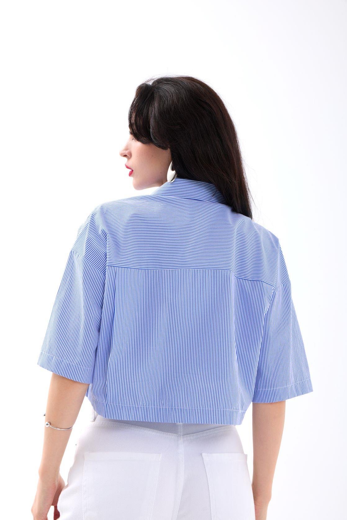 4873 HEMD-BLAU WEISS GESTREIFT