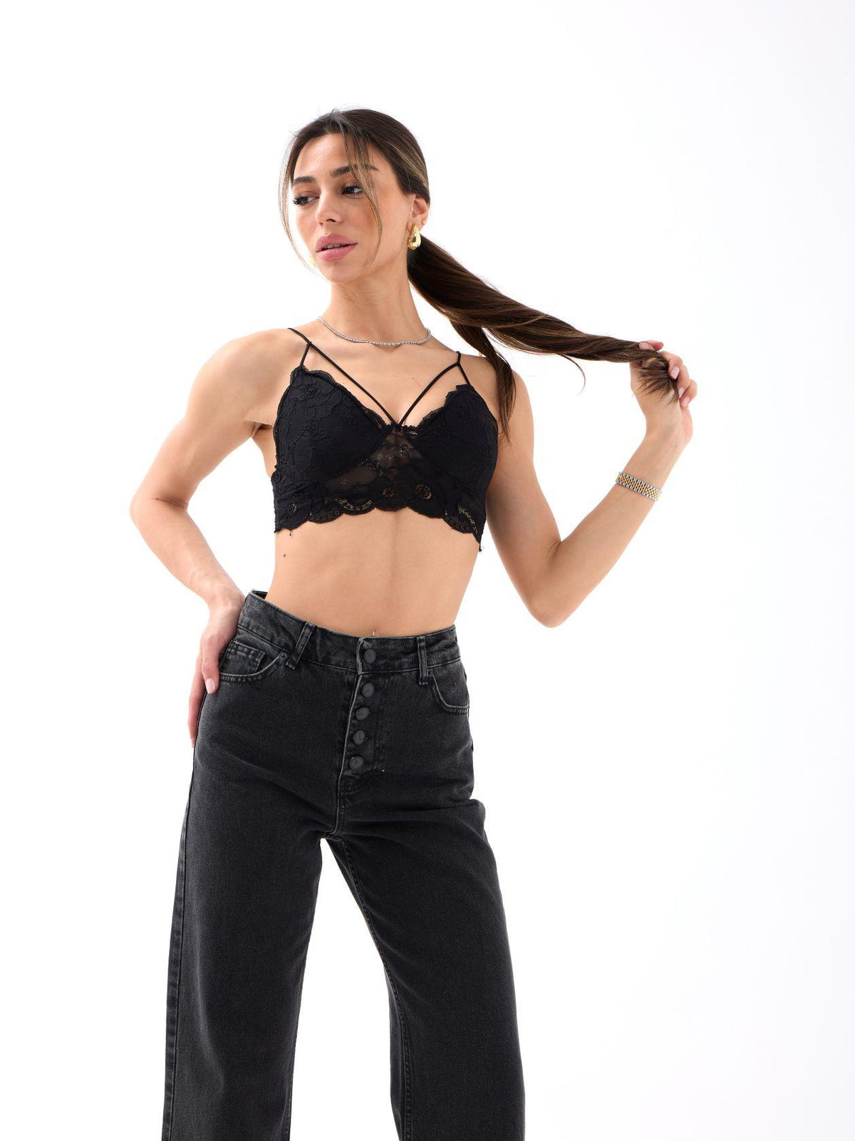 5171 DENIM BUTTONED WIDE KEG-SMOKED