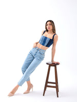 6036 DENIM CARROT FIT-HELLBLAU