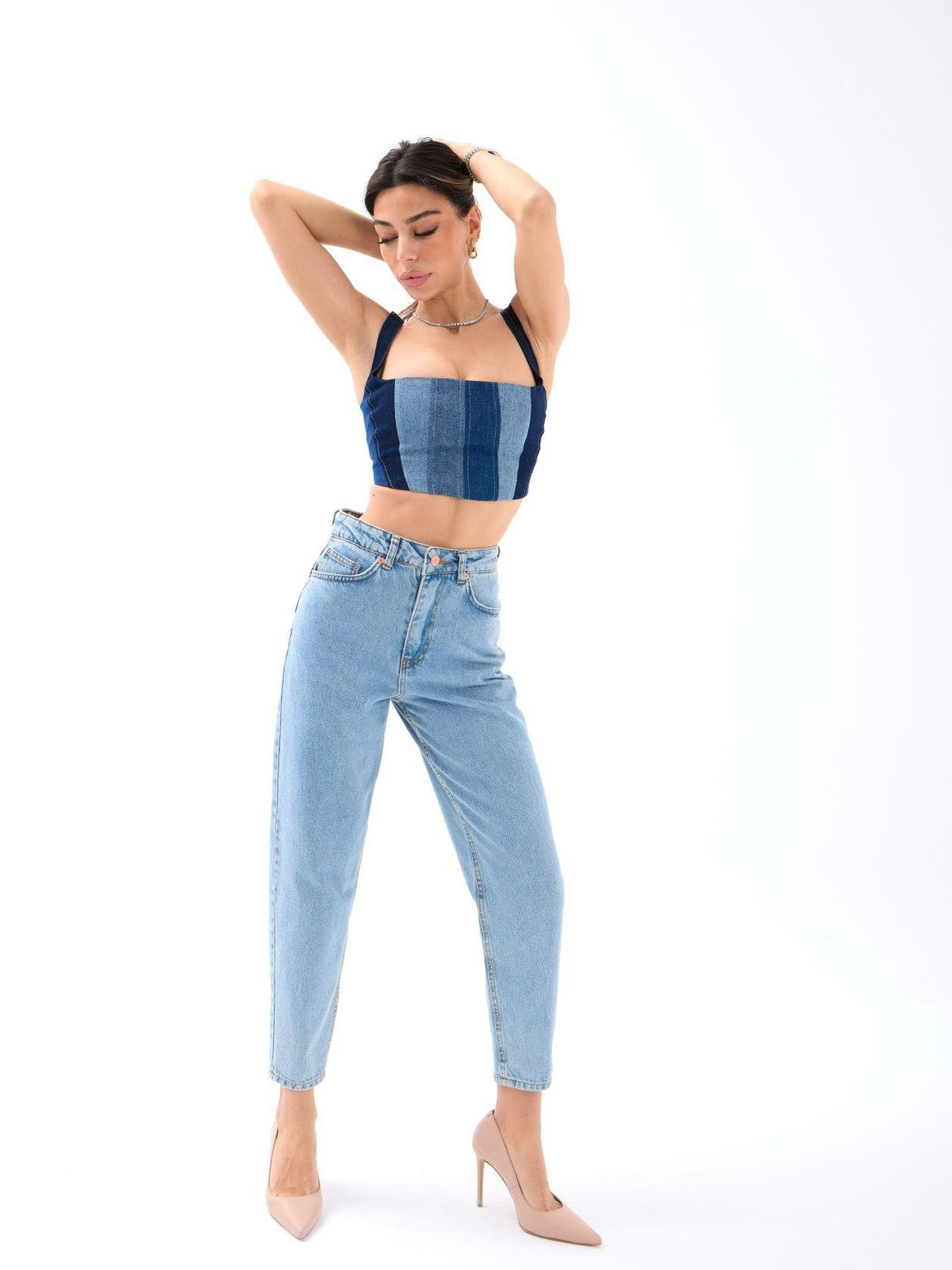 6036 DENIM CARROT FIT-HELLBLAU