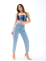 6036 DENIM CARROT FIT-HELLBLAU