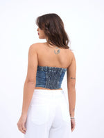 6285 Jeansbluse-Blau