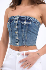 6285 Jeansbluse-Blau