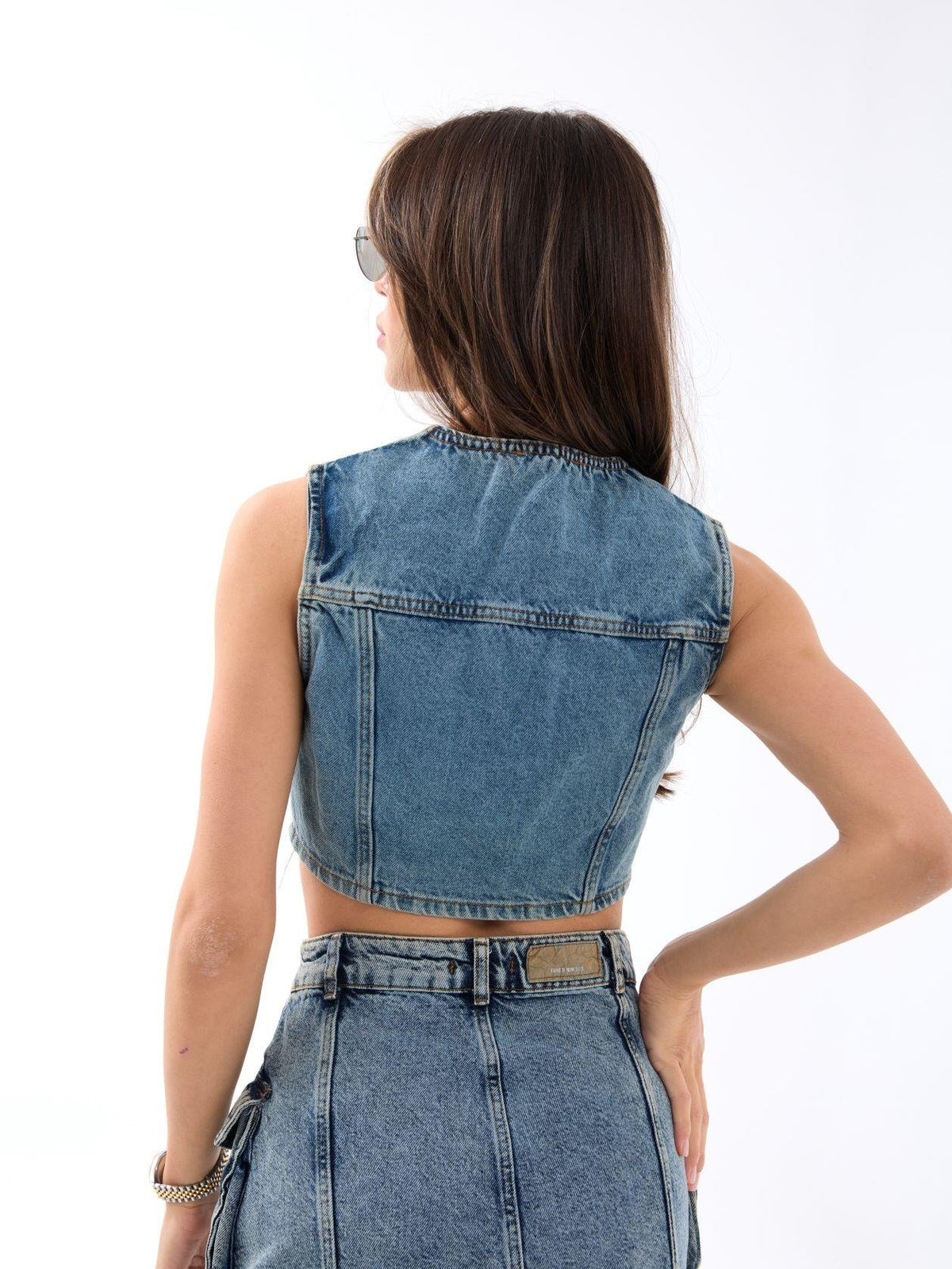 6317 Jeansbluse-Blau
