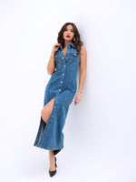 6460 Jeanskleid-Blau