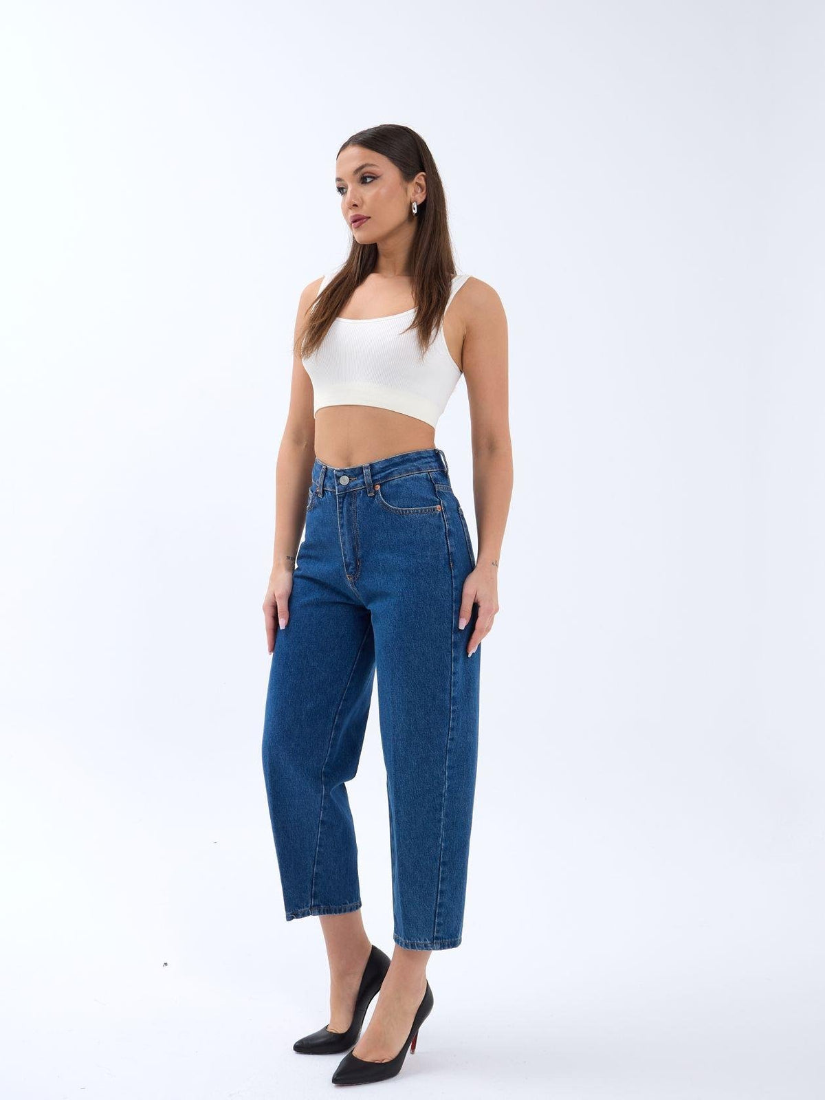 6520 DENIM BALLOON FIT-DUNKELBLAU