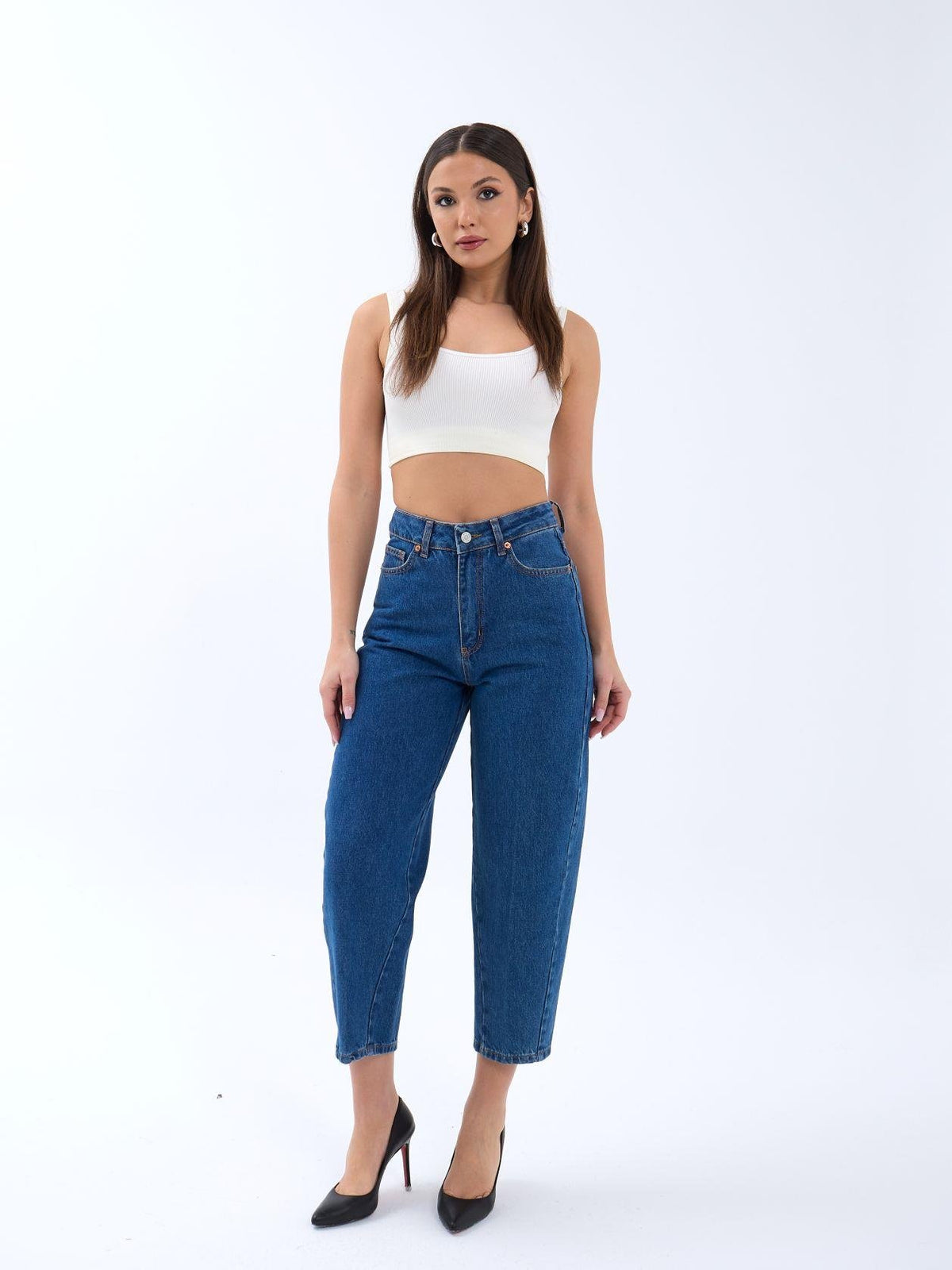 6520 DENIM BALLOON FIT-DUNKELBLAU