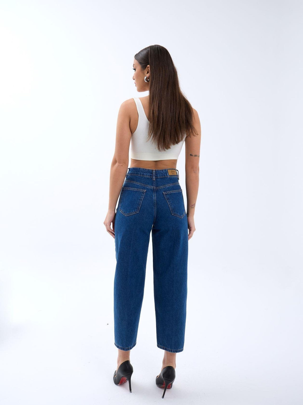 6520 DENIM BALLOON FIT-DUNKELBLAU