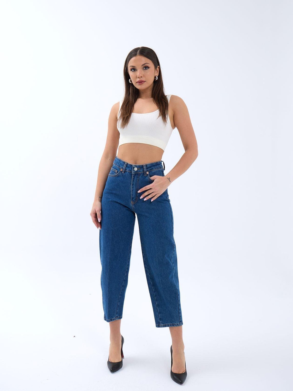 6520 DENIM BALLOON FIT-DUNKELBLAU