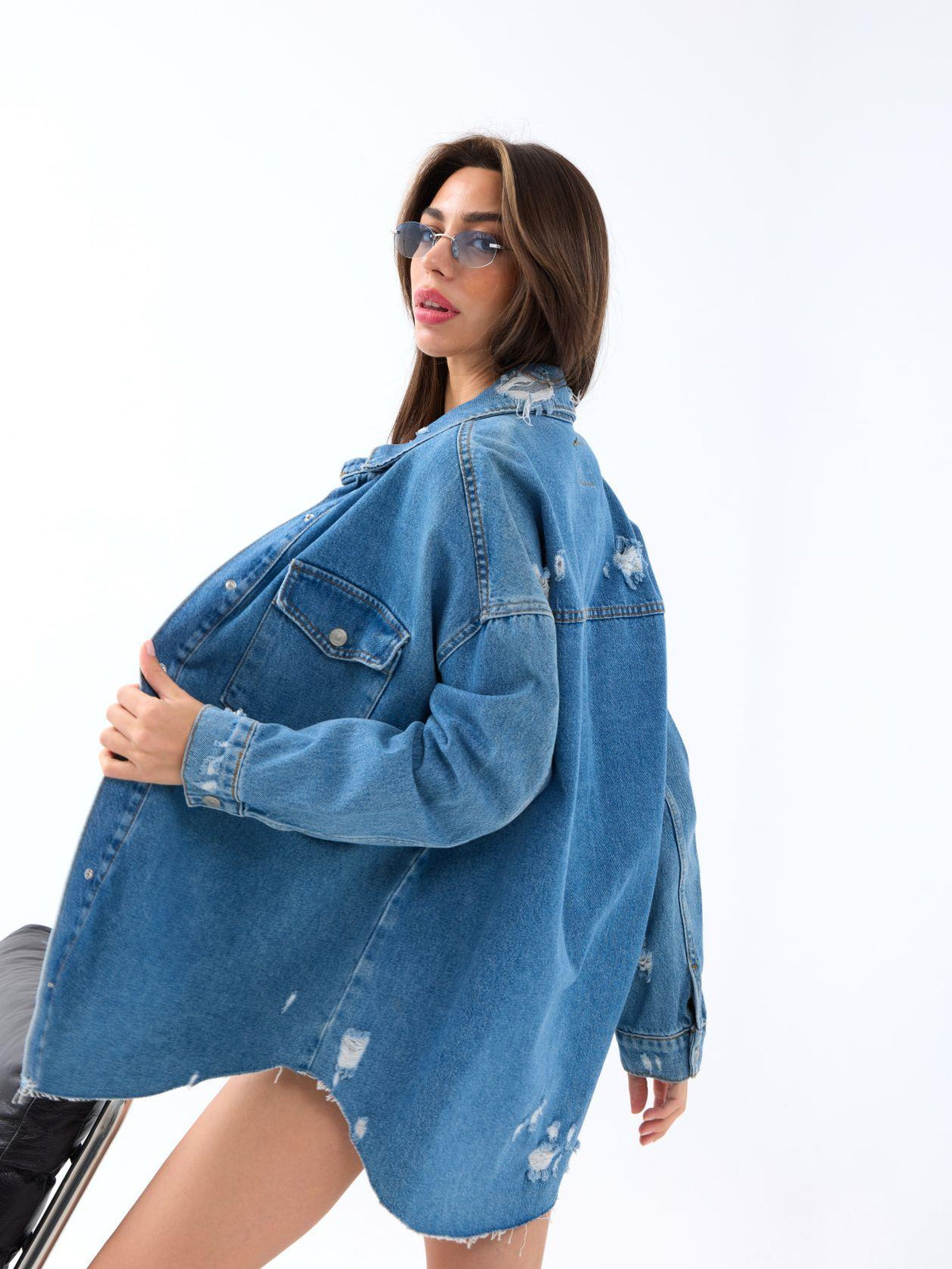 6599 KOT GÖMLEK-MAVİ