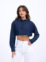 6603 Jeansbluse-Blau