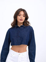 6603 Jeansbluse-Blau
