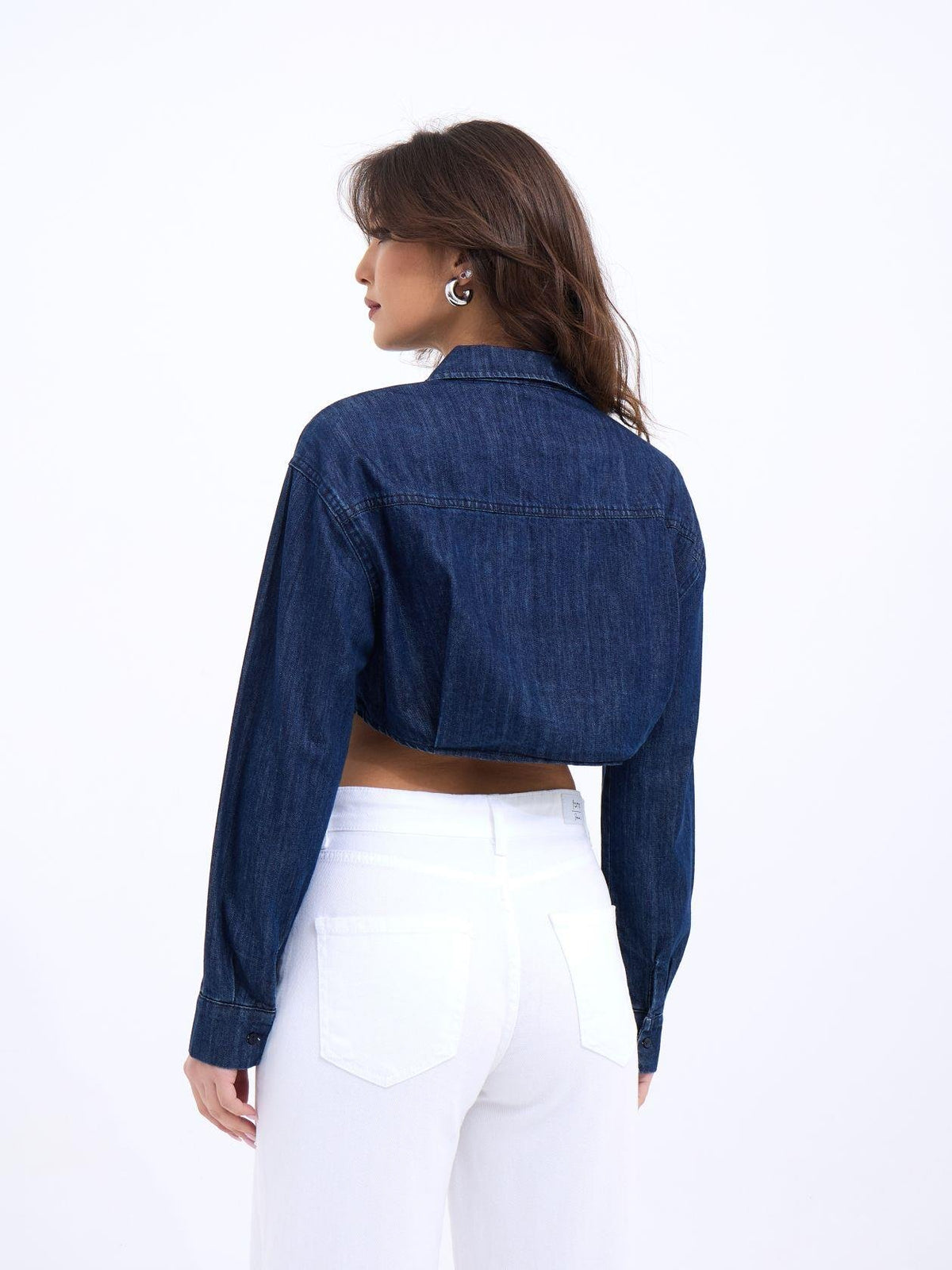 6603 Jeansbluse-Blau