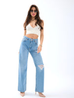 6796 DENIM LOW WAIST BOO-BLUE