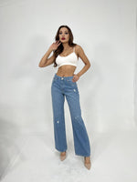 6798 DENIM LOW WAIST ROCKY-BLAU