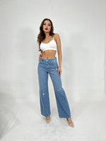 6798 DENIM LOW WAIST ROCKY-BLAU