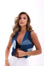 6936 DENIM PIECES WESTE-BLAU