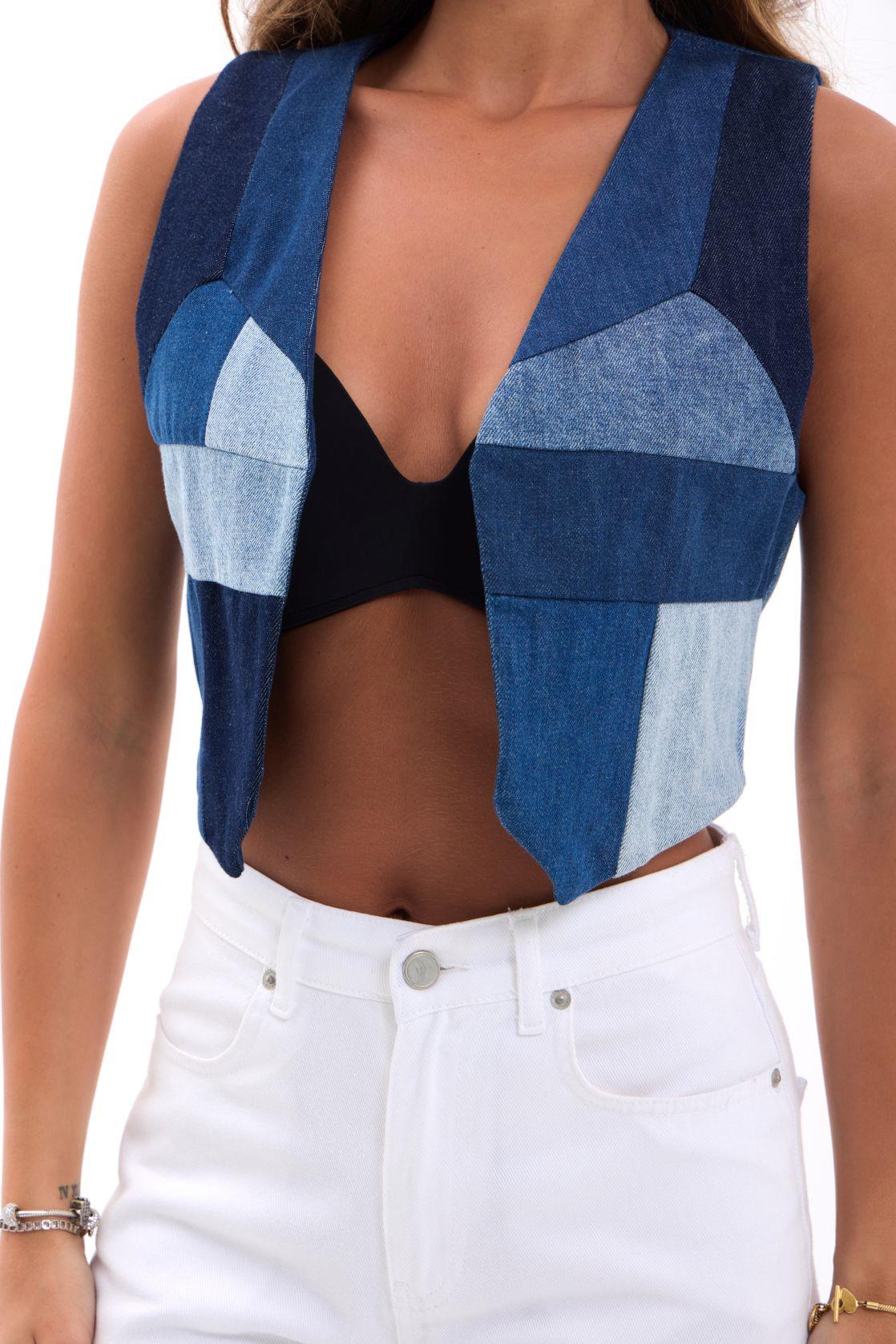 6936 DENIM PIECES WESTE-BLAU