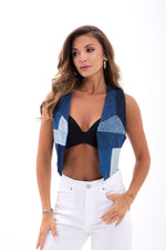 6936 DENIM PIECES WESTE-BLAU