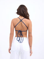6968 DENIM CROP-BLAU