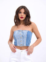 6991 Jeansbluse-Blau