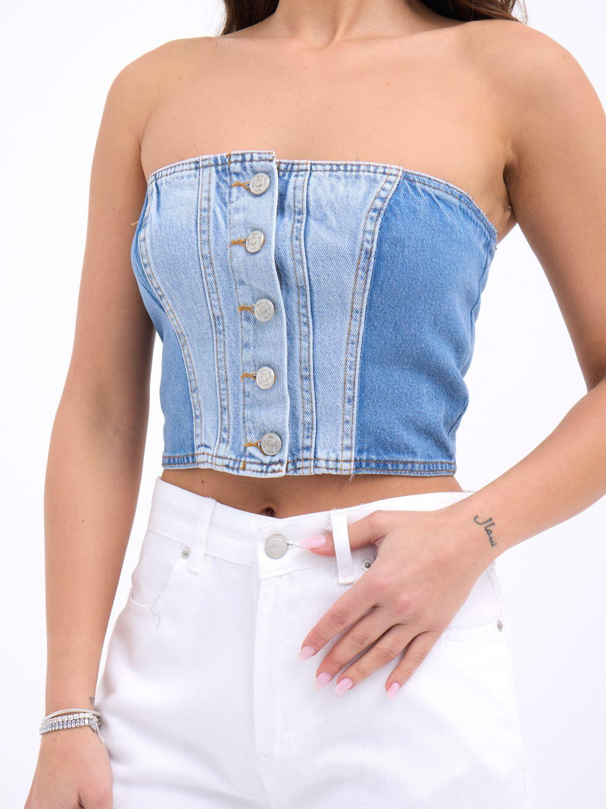6991 Jeansbluse-Blau